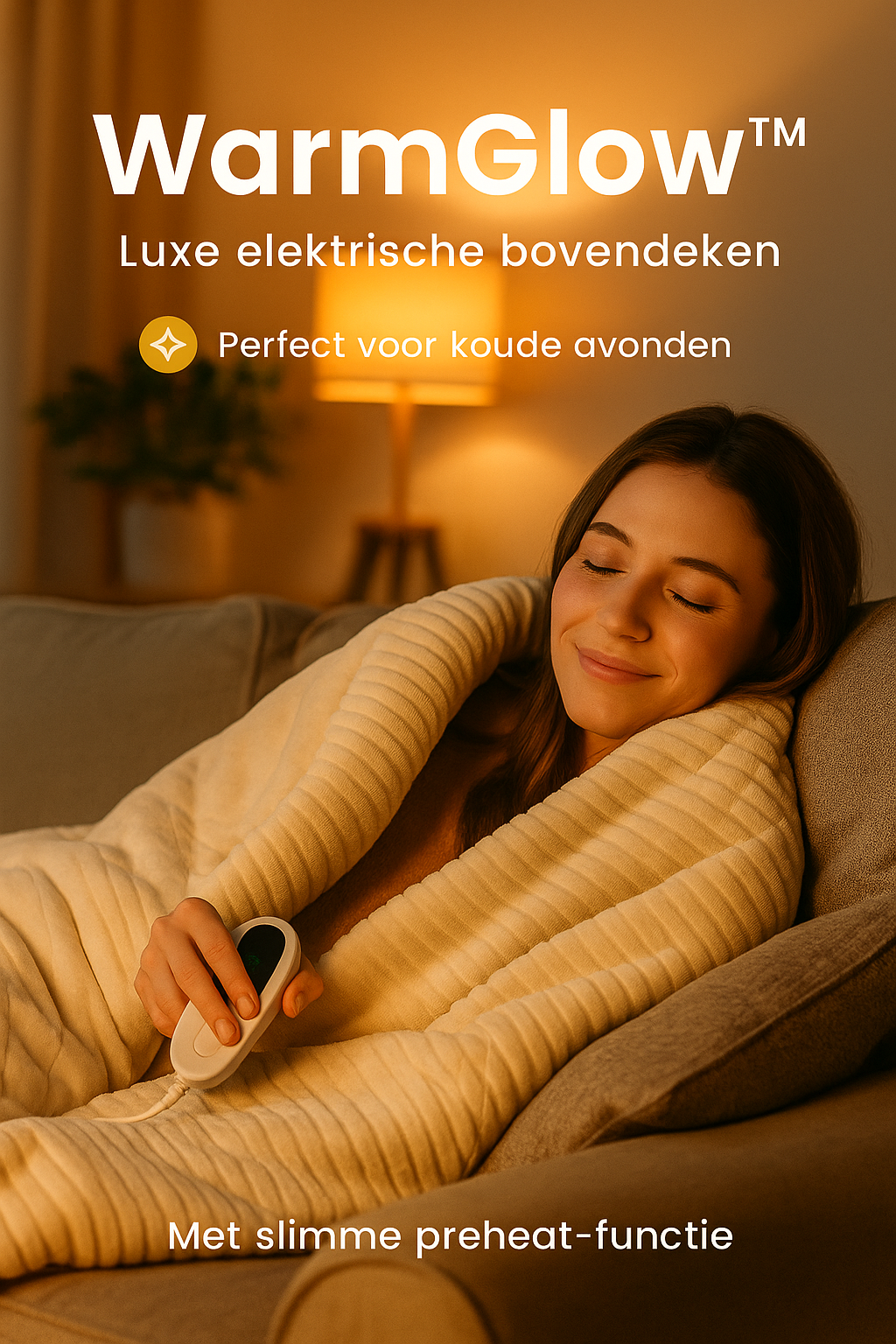 🔥 CasaGenius WarmGlow™ – Luxe Elektrische Bovendeken met Preheat-functie