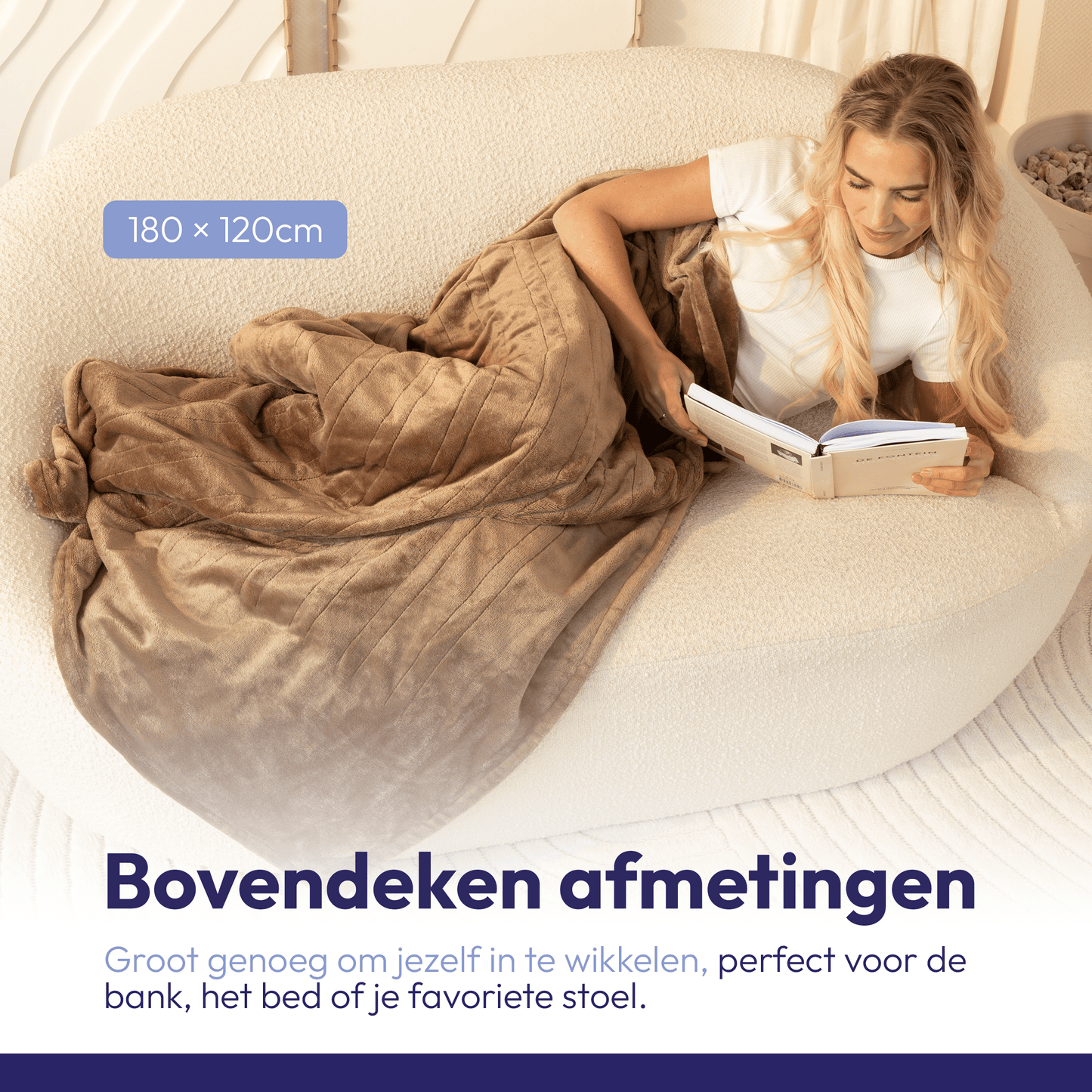 🔥 CasaGenius WarmGlow™ – Luxe Elektrische Bovendeken met Preheat-functie