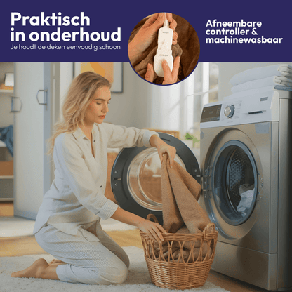 🔥 CasaGenius WarmGlow™ – Luxe Elektrische Bovendeken met Preheat-functie