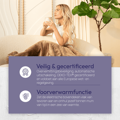 🔥 CasaGenius WarmGlow™ – Luxe Elektrische Bovendeken met Preheat-functie